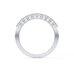 Half Eternity Wedding Band with 1.42 TCW Emerald Cut Moissanite – Yellow, White, or Rose Gold
