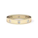 Full Eternity Dainty Wedding Band with 0.59 TCW Round Cut Moissanite – Yellow, White, or Rose Gold