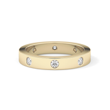 Full Eternity Dainty Wedding Band with 0.59 TCW Round Cut Moissanite – Yellow, White, or Rose Gold
