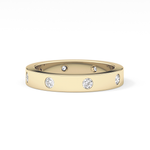 Full Eternity Dainty Wedding Band with 0.59 TCW Round Cut Moissanite – Yellow, White, or Rose Gold
