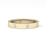 Full Eternity Dainty Wedding Band with 0.59 TCW Round Cut Moissanite – Yellow, White, or Rose Gold
