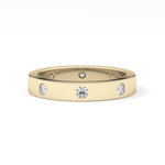 Full Eternity Dainty Wedding Band with 0.59 TCW Round Cut Moissanite – Yellow, White, or Rose Gold