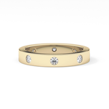 Full Eternity Dainty Wedding Band with 0.59 TCW Round Cut Moissanite – Yellow, White, or Rose Gold