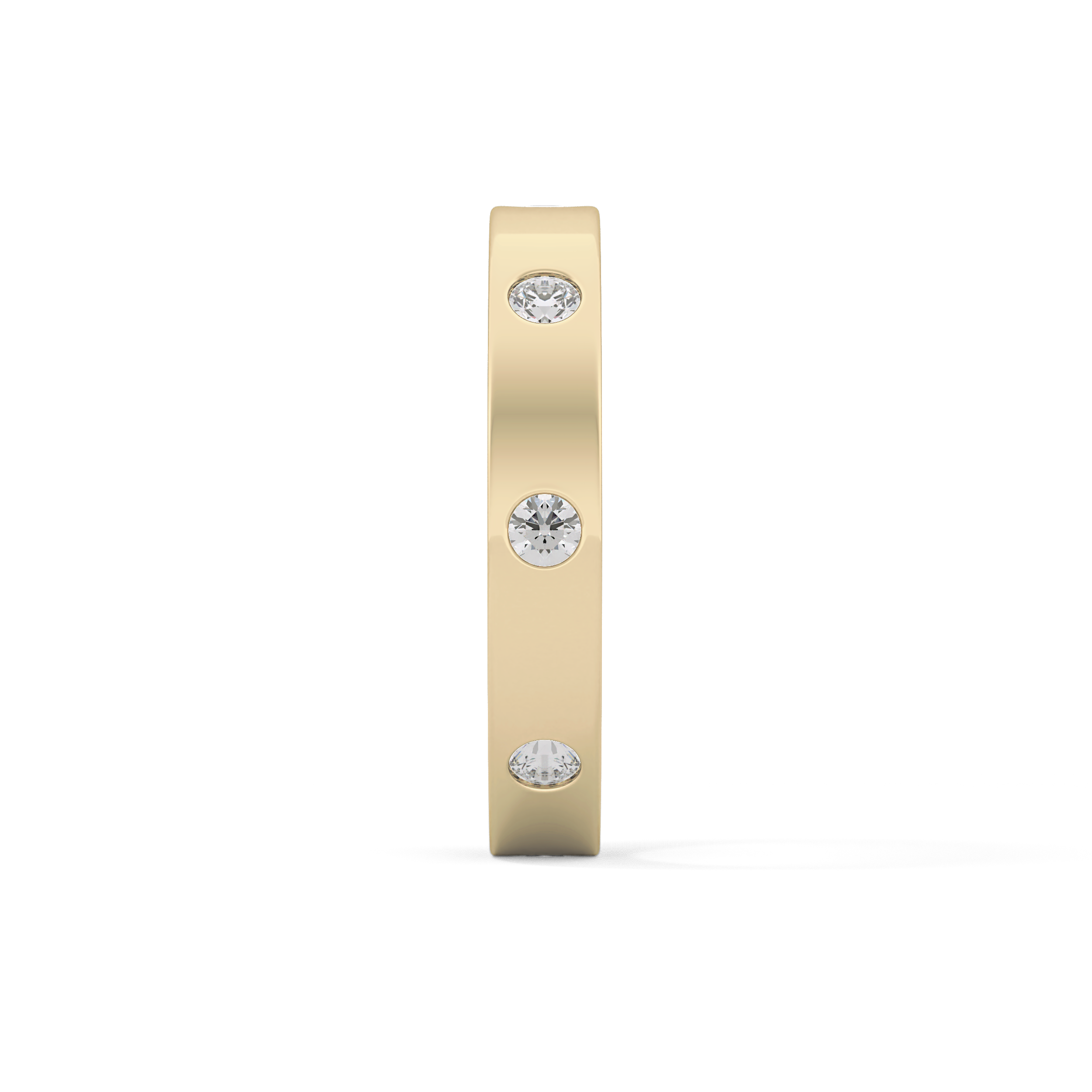 Full Eternity Dainty Wedding Band with 0.59 TCW Round Cut Moissanite – Yellow, White, or Rose Gold