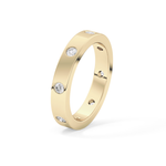 Full Eternity Dainty Wedding Band with 0.59 TCW Round Cut Moissanite – Yellow, White, or Rose Gold