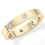 Full Eternity Dainty Wedding Band with 0.59 TCW Round Cut Moissanite – Yellow, White, or Rose Gold