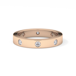 Full Eternity Dainty Wedding Band with 0.59 TCW Round Cut Moissanite – Yellow, White, or Rose Gold
