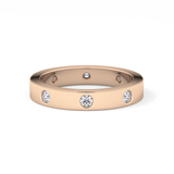 Full Eternity Dainty Wedding Band with 0.59 TCW Round Cut Moissanite – Yellow, White, or Rose Gold