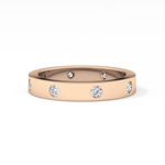 Full Eternity Dainty Wedding Band with 0.59 TCW Round Cut Moissanite – Yellow, White, or Rose Gold