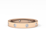 Full Eternity Dainty Wedding Band with 0.59 TCW Round Cut Moissanite – Yellow, White, or Rose Gold