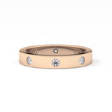 Full Eternity Dainty Wedding Band with 0.59 TCW Round Cut Moissanite – Yellow, White, or Rose Gold