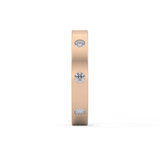 Full Eternity Dainty Wedding Band with 0.59 TCW Round Cut Moissanite – Yellow, White, or Rose Gold