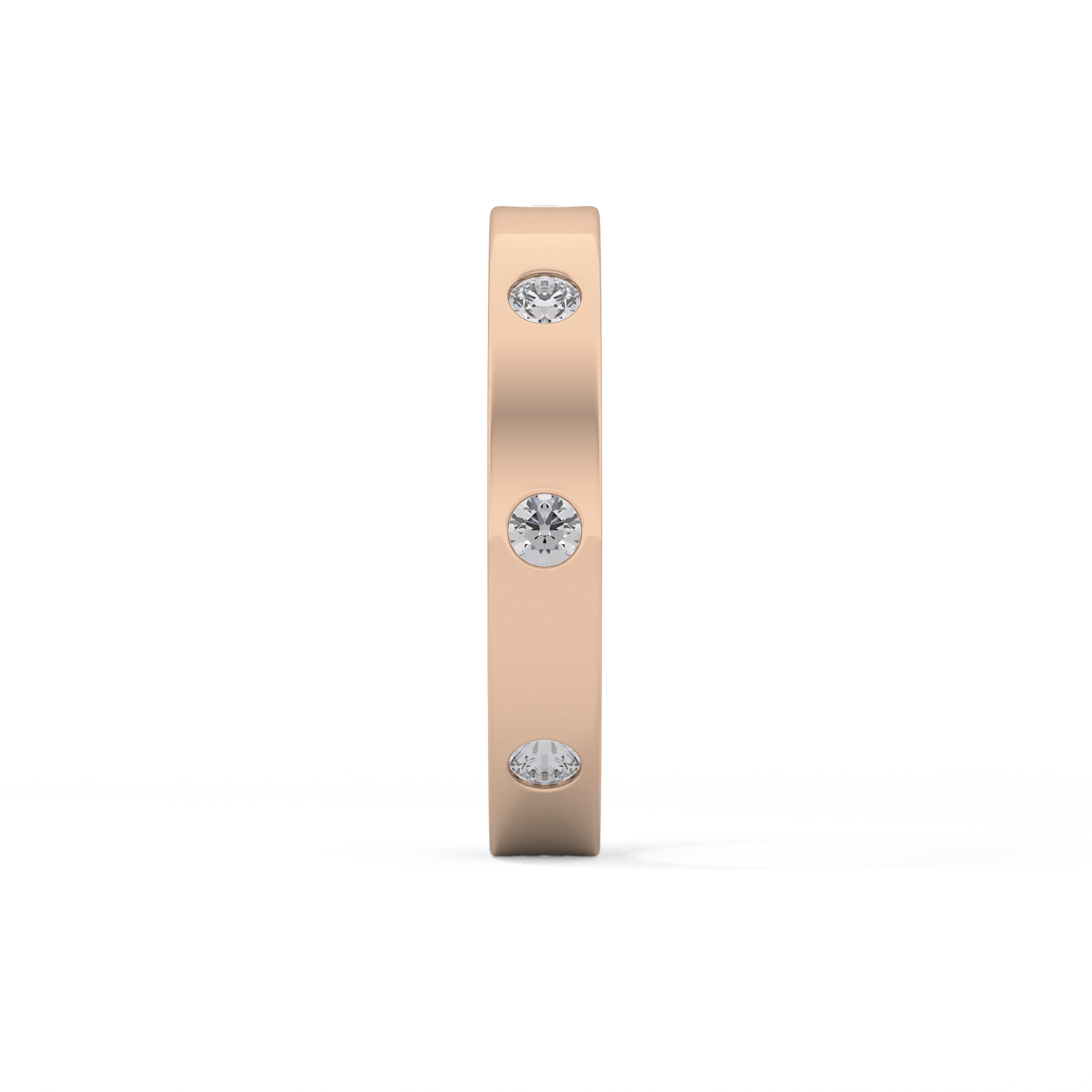 Full Eternity Dainty Wedding Band with 0.59 TCW Round Cut Moissanite – Yellow, White, or Rose Gold