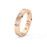 Full Eternity Dainty Wedding Band with 0.59 TCW Round Cut Moissanite – Yellow, White, or Rose Gold
