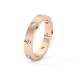 Full Eternity Dainty Wedding Band with 0.59 TCW Round Cut Moissanite – Yellow, White, or Rose Gold