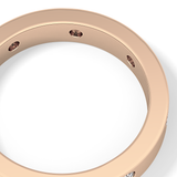 Full Eternity Dainty Wedding Band with 0.59 TCW Round Cut Moissanite – Yellow, White, or Rose Gold