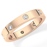 Full Eternity Dainty Wedding Band with 0.59 TCW Round Cut Moissanite – Yellow, White, or Rose Gold