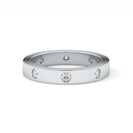 Full Eternity Dainty Wedding Band with 0.59 TCW Round Cut Moissanite – Yellow, White, or Rose Gold