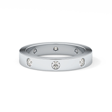 Full Eternity Dainty Wedding Band with 0.59 TCW Round Cut Moissanite – Yellow, White, or Rose Gold