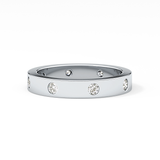 Full Eternity Dainty Wedding Band with 0.59 TCW Round Cut Moissanite – Yellow, White, or Rose Gold