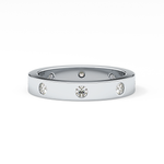 Full Eternity Dainty Wedding Band with 0.59 TCW Round Cut Moissanite – Yellow, White, or Rose Gold