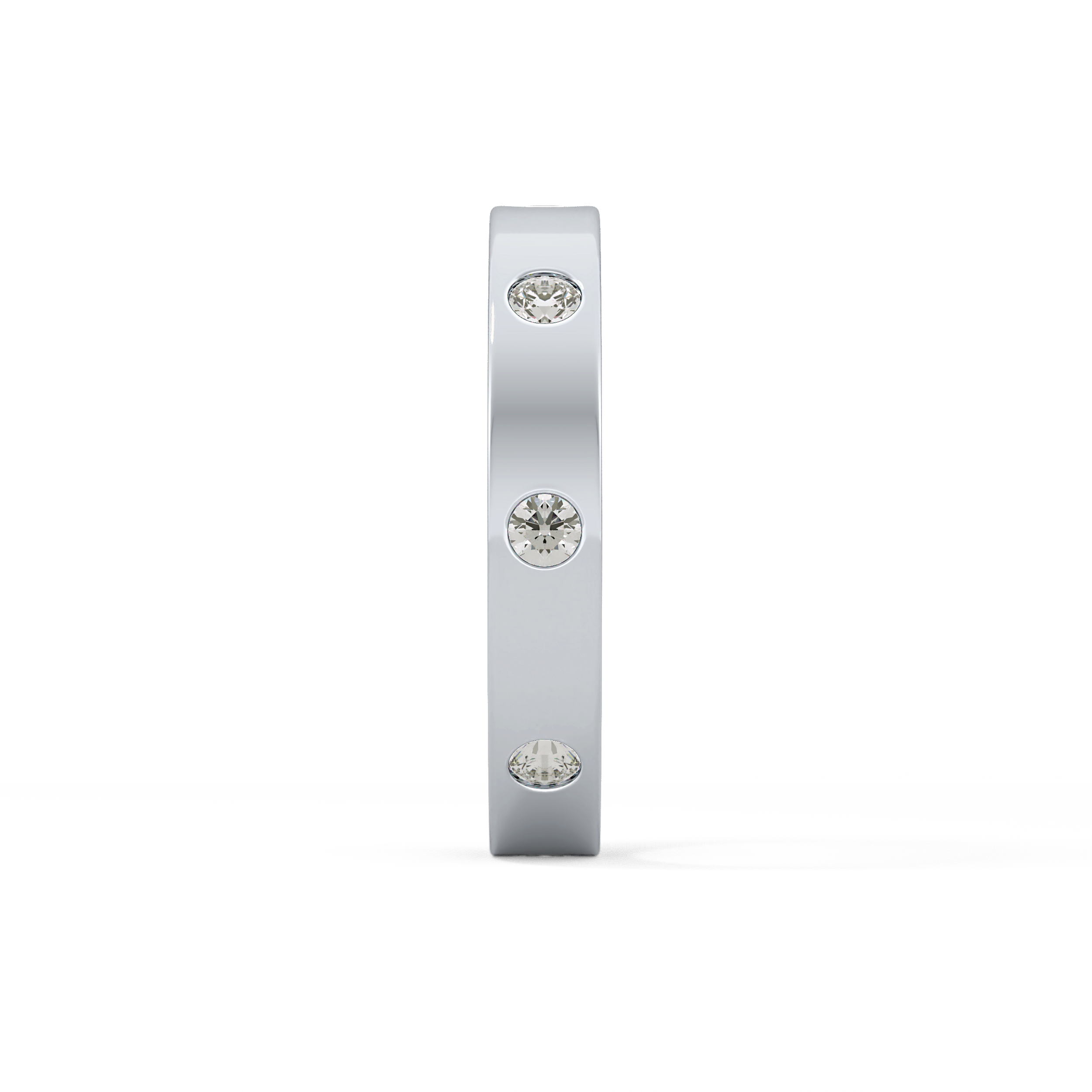 Full Eternity Dainty Wedding Band with 0.59 TCW Round Cut Moissanite – Yellow, White, or Rose Gold
