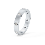 Full Eternity Dainty Wedding Band with 0.59 TCW Round Cut Moissanite – Yellow, White, or Rose Gold