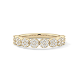 Half Eternity Wedding Band with 0.46 TCW Round Cut Moissanite – Yellow, White, or Rose Gold