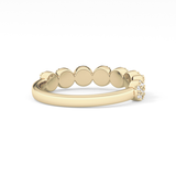 Half Eternity Wedding Band with 0.46 TCW Round Cut Moissanite – Yellow, White, or Rose Gold