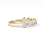 Half Eternity Wedding Band with 0.46 TCW Round Cut Moissanite – Yellow, White, or Rose Gold