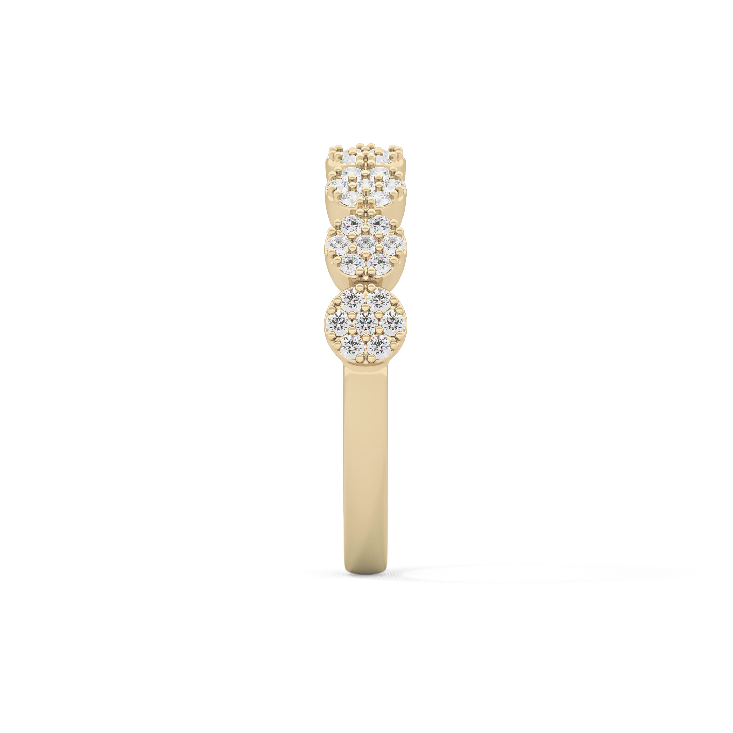 Half Eternity Wedding Band with 0.46 TCW Round Cut Moissanite – Yellow, White, or Rose Gold