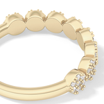 Half Eternity Wedding Band with 0.46 TCW Round Cut Moissanite – Yellow, White, or Rose Gold