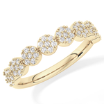 Half Eternity Wedding Band with 0.46 TCW Round Cut Moissanite – Yellow, White, or Rose Gold