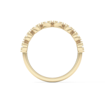 Half Eternity Wedding Band with 0.46 TCW Round Cut Moissanite – Yellow, White, or Rose Gold