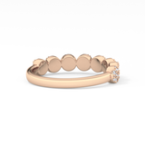 Half Eternity Wedding Band with 0.46 TCW Round Cut Moissanite – Yellow, White, or Rose Gold