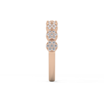 Half Eternity Wedding Band with 0.46 TCW Round Cut Moissanite – Yellow, White, or Rose Gold