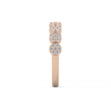 Half Eternity Wedding Band with 0.46 TCW Round Cut Moissanite – Yellow, White, or Rose Gold
