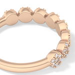 Half Eternity Wedding Band with 0.46 TCW Round Cut Moissanite – Yellow, White, or Rose Gold