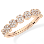 Half Eternity Wedding Band with 0.46 TCW Round Cut Moissanite – Yellow, White, or Rose Gold