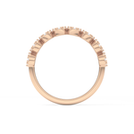 Half Eternity Wedding Band with 0.46 TCW Round Cut Moissanite – Yellow, White, or Rose Gold