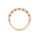 Half Eternity Wedding Band with 0.46 TCW Round Cut Moissanite – Yellow, White, or Rose Gold