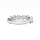Half Eternity Wedding Band with 0.46 TCW Round Cut Moissanite – Yellow, White, or Rose Gold 3