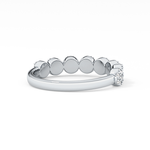 Half Eternity Wedding Band with 0.46 TCW Round Cut Moissanite – Yellow, White, or Rose Gold 10