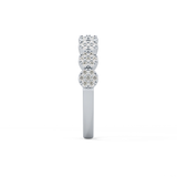 Half Eternity Wedding Band with 0.46 TCW Round Cut Moissanite – Yellow, White, or Rose Gold 7