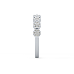 Half Eternity Wedding Band with 0.46 TCW Round Cut Moissanite – Yellow, White, or Rose Gold 14