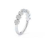 Half Eternity Wedding Band with 0.46 TCW Round Cut Moissanite – Yellow, White, or Rose Gold 6