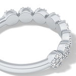 Half Eternity Wedding Band with 0.46 TCW Round Cut Moissanite – Yellow, White, or Rose Gold 8