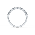 Half Eternity Wedding Band with 0.46 TCW Round Cut Moissanite – Yellow, White, or Rose Gold 9