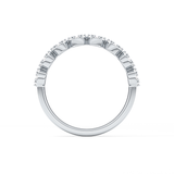 Half Eternity Wedding Band with 0.46 TCW Round Cut Moissanite – Yellow, White, or Rose Gold 9