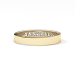 Half Eternity Wedding Band with 0.6 TCW Round Cut Moissanite – Yellow, White, or Rose Gold